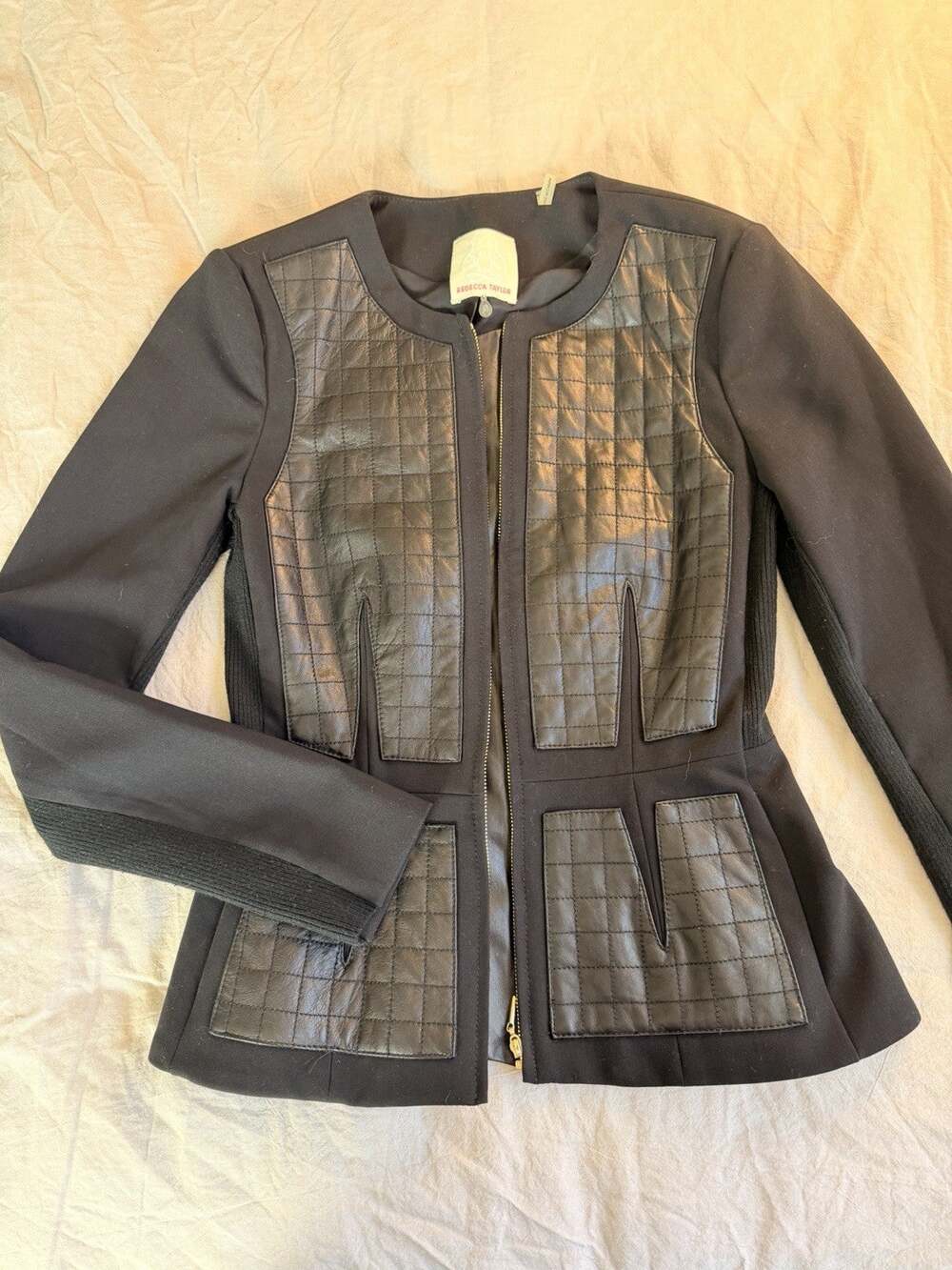 Rebecca Taylor Leather Moto Full Zip. RARE! Stunning Piece